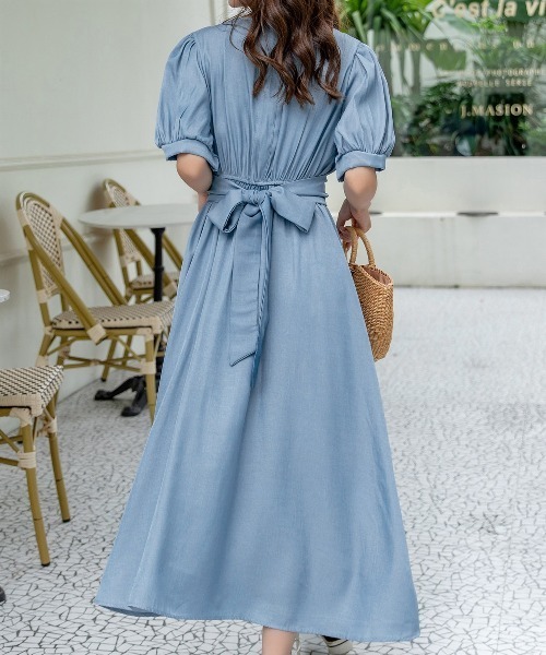 「DAY CLOSET」 半袖ワンピース M コーラルピンク レディース_画像3