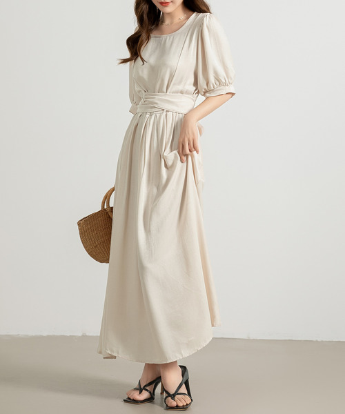 「DAY CLOSET」 半袖ワンピース M コーラルピンク レディース_画像4