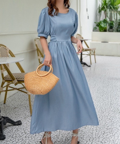 「DAY CLOSET」 半袖ワンピース M コーラルピンク レディース_画像8