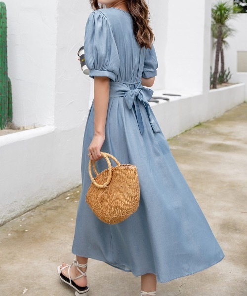 「DAY CLOSET」 半袖ワンピース M コーラルピンク レディース_画像9