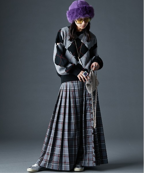 「GEVS.」 ロングスカート M レッド レディース_画像3