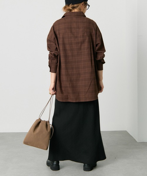 「PUAL CE CIN」 長袖シャツ FREE ブラウン レディース_画像2