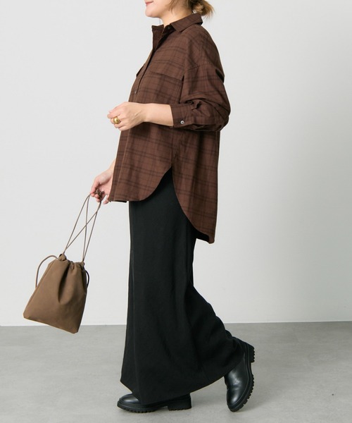 「PUAL CE CIN」 長袖シャツ FREE ブラウン レディース_画像3