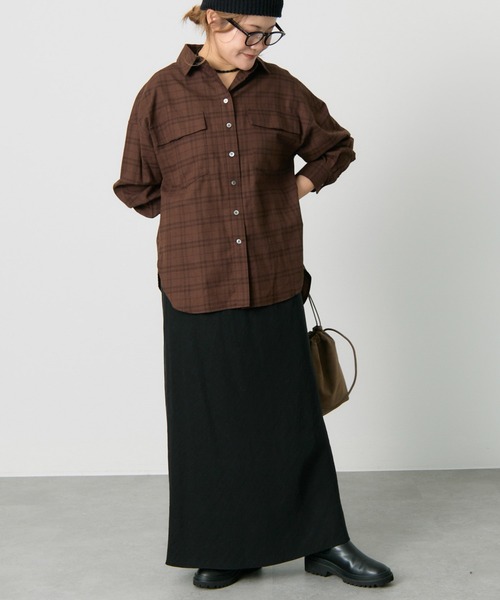 「PUAL CE CIN」 長袖シャツ FREE ブラウン レディース_画像4