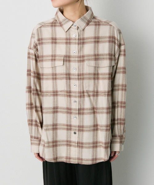 「PUAL CE CIN」 長袖シャツ FREE ブラウン レディース_画像5