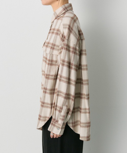 「PUAL CE CIN」 長袖シャツ FREE ブラウン レディース_画像6