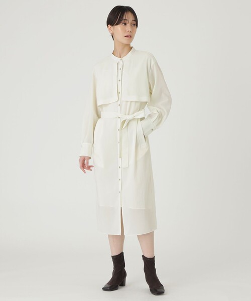 「CAST:」 長袖ワンピース M ライトイエロー レディース_画像2