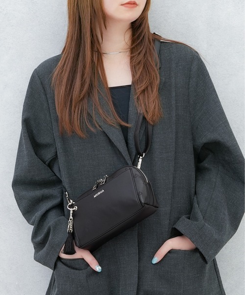 MURUA（ムルーア） ショルダーバッグ バッグ EMBOSS SERIES タッセル 