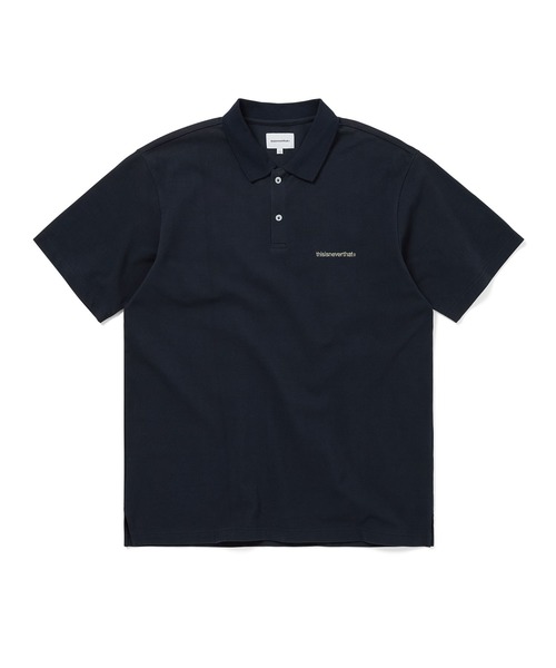 サーマルポロシャツS Adoon plain ポロシャツ Decorative button Thermal skipper Polo