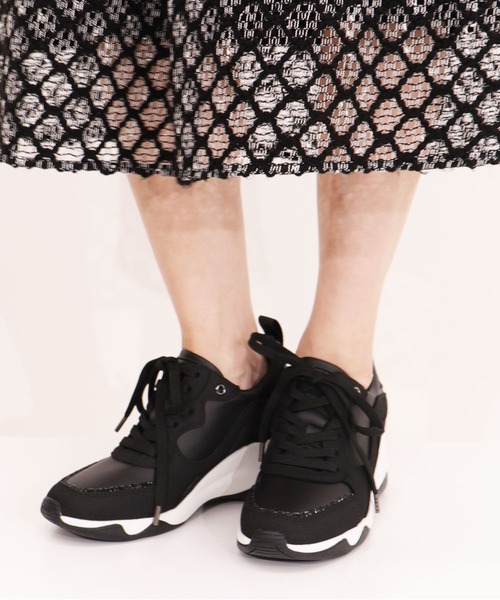 「+diana」 ローカットスニーカー 22.5cm ブラック レディース_画像2
