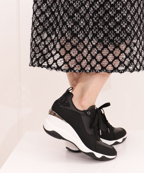 「+diana」 ローカットスニーカー 22.5cm ブラック レディース_画像8