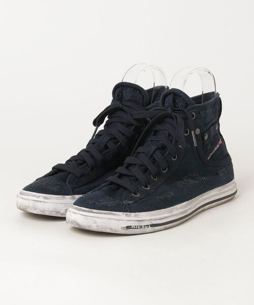 DIESEL（ディーゼル） ハイカットスニーカー 27cm ネイビー メンズ