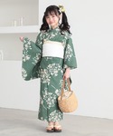 浴衣 ガールズ浴衣 子供浴衣2点セット (綿浴...の詳細画像2