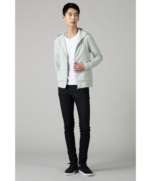 「HIGH STREET」 ジップアップパーカー M ライトグリーン メンズ_画像6