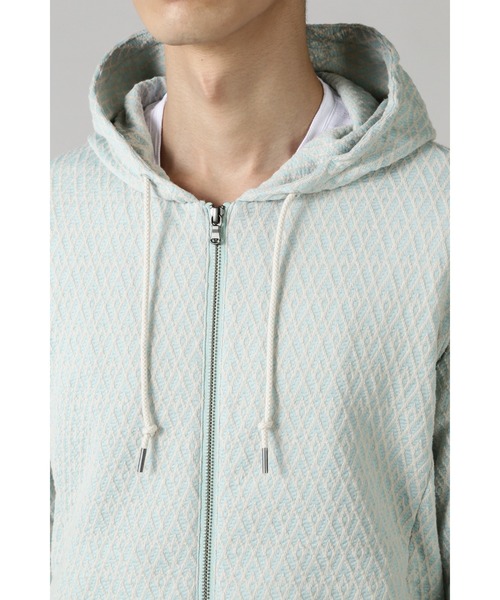 「HIGH STREET」 ジップアップパーカー M ライトグリーン メンズ_画像9