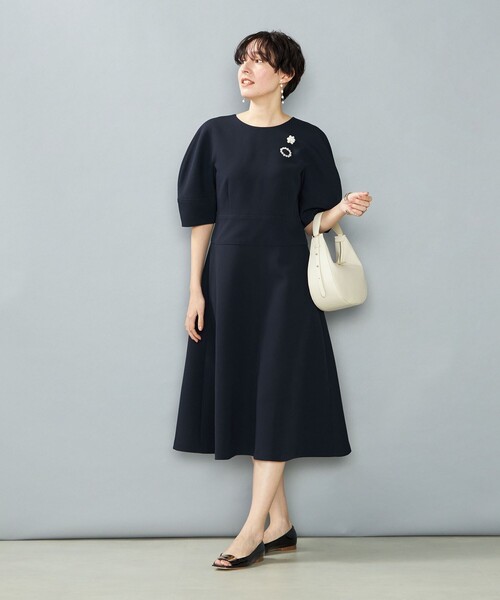 「NOLLEY'S」 半袖ワンピース 38 アイボリー レディース_画像3