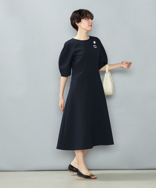 「NOLLEY'S」 半袖ワンピース 38 アイボリー レディース_画像6