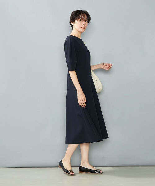 「NOLLEY'S」 半袖ワンピース 38 アイボリー レディース_画像7