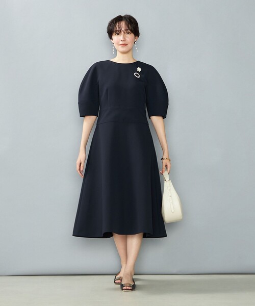 「NOLLEY'S」 半袖ワンピース 38 アイボリー レディース_画像8
