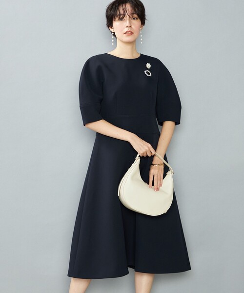「NOLLEY'S」 半袖ワンピース 38 アイボリー レディース_画像9