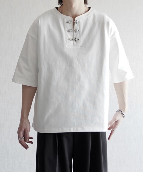 ELLUV ヘンリーネック uvカット tシャツ メンズ レディース : ZOZOTOWN