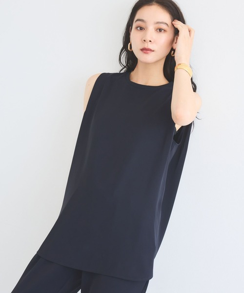tシャツ BARNYARDSTORM / ダブルクロスノースリーブタックプルオーバー「セットアップ対応」 レディースの画像