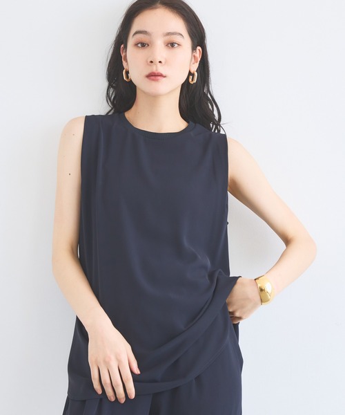 tシャツ BARNYARDSTORM / ダブルクロスノースリーブタックプルオーバー「セットアップ対応」 レディースの画像