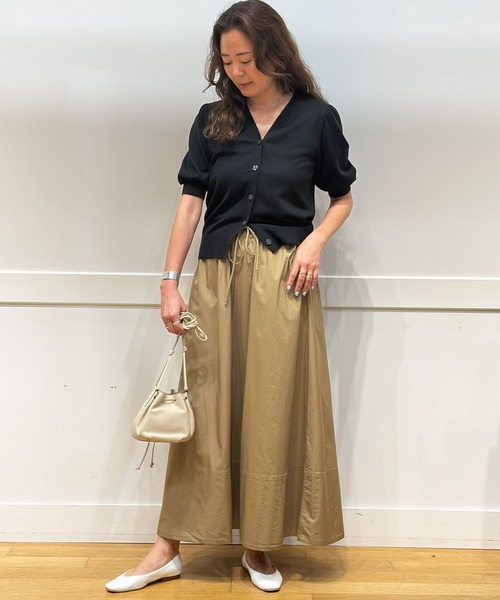 スカート BANANA REPUBLIC FACTORY STORE　　日本限定 ドローストリング Ａライン マキシスカートの画像