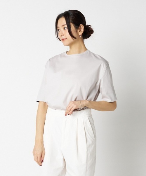 HELIOPOLE（エリオポール） tシャツ 半袖 COTTON CONTRAST CUFF TEE