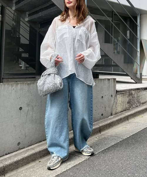 「CIAOPANIC TYPY」 長袖ブラウス ONE SIZE ブラック レディース_画像6