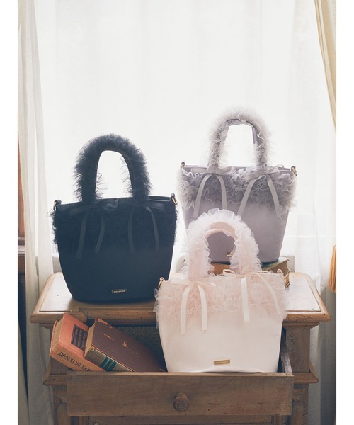 「Maison de FLEUR」 ハンドバッグ FREE ブラック レディース_画像2