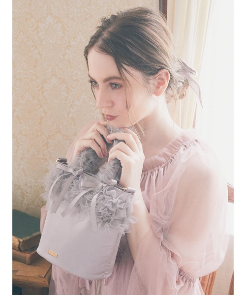「Maison de FLEUR」 ハンドバッグ FREE ブラック レディース_画像3