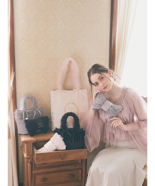 「Maison de FLEUR」 ハンドバッグ FREE ブラック レディース_画像5