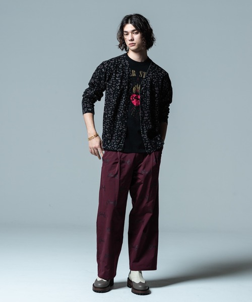「glamb」 ニットカーディガン M レッド メンズ_画像9