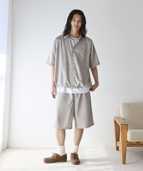 「Firsthand」 半袖シャツ LARGE グレー メンズ_画像2