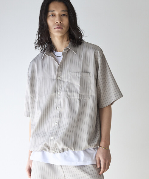 「Firsthand」 半袖シャツ LARGE グレー メンズ_画像3