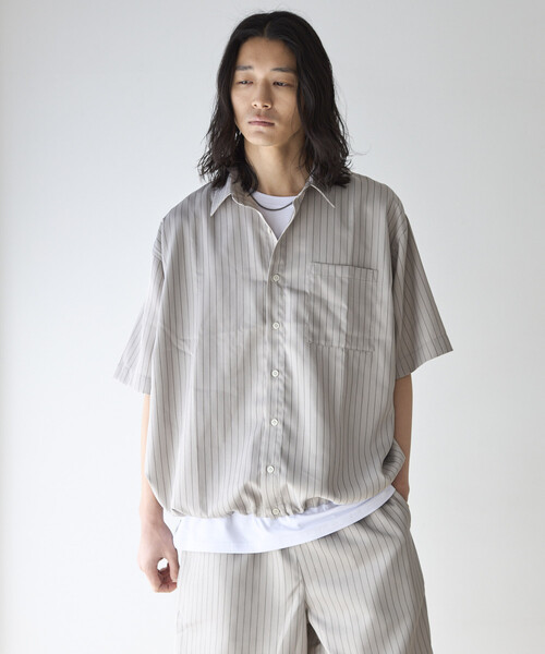 「Firsthand」 半袖シャツ LARGE グレー メンズ_画像4