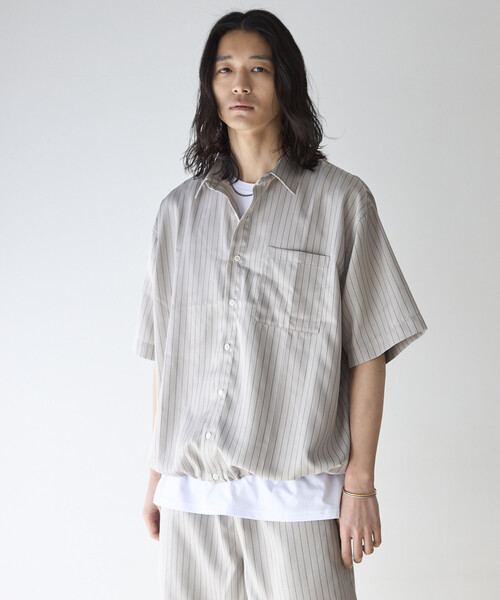 「Firsthand」 半袖シャツ LARGE グレー メンズ_画像5