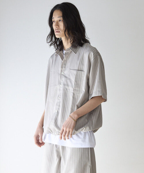 「Firsthand」 半袖シャツ LARGE グレー メンズ_画像6