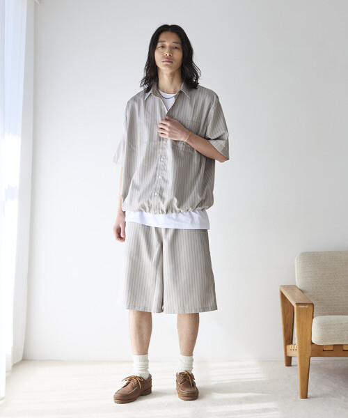「Firsthand」 半袖シャツ LARGE グレー メンズ_画像8