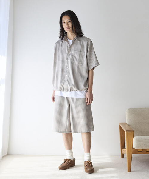 「Firsthand」 半袖シャツ LARGE グレー メンズ_画像9