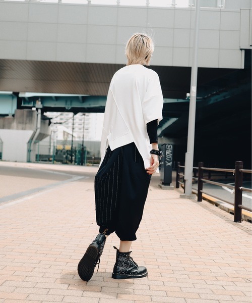 「rovtski」 サルエルパンツ FREE ブラック レディース_画像4
