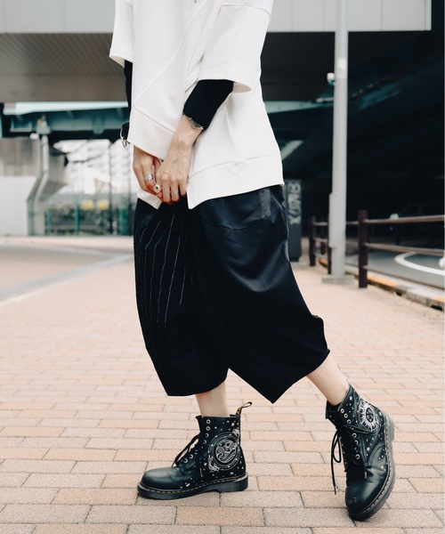 「rovtski」 サルエルパンツ FREE ブラック レディース_画像8