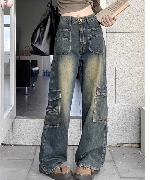 「.KOM」 デニムパンツ S インディゴブルー レディース_画像3