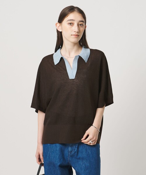今期商品 UNITED ARROWS スキッパー ドルマンスリーブ ニット UNITED ARROWS（ユナイテッドアローズ） ニット セーター スキッパー