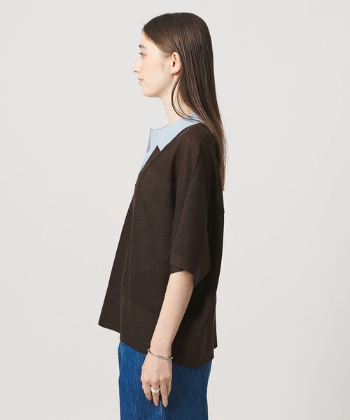 今期商品 UNITED ARROWS スキッパー ドルマンスリーブ ニット UNITED ARROWS（ユナイテッドアローズ） ニット セーター スキッパー