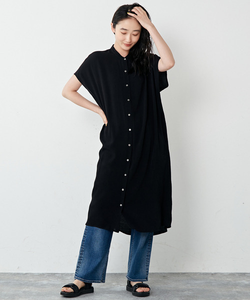 「MELROSE claire」 半袖ワンピース FREE イエロー レディース_画像2