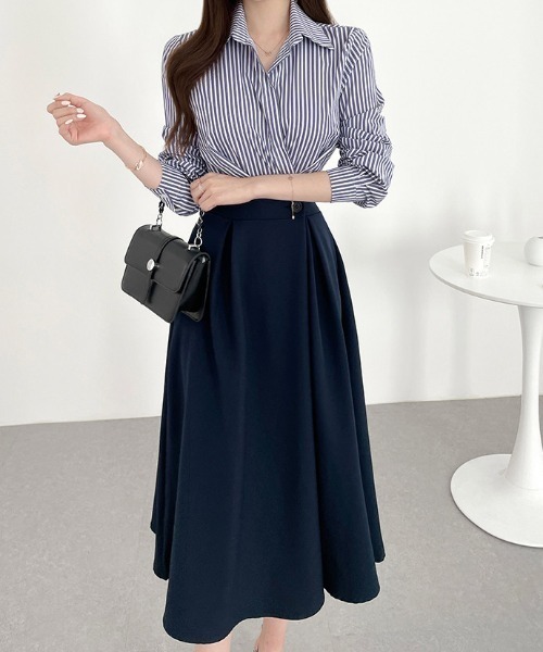 「ECLIN」 ドッキングワンピース X-LARGE ベージュ レディース_画像7