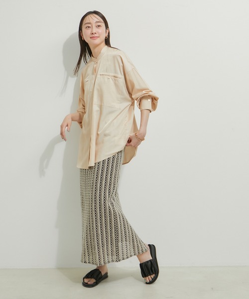 「le cercle ADAM ET ROPE'」 フラットサンダル 24.5cm ブラック レディース_画像2