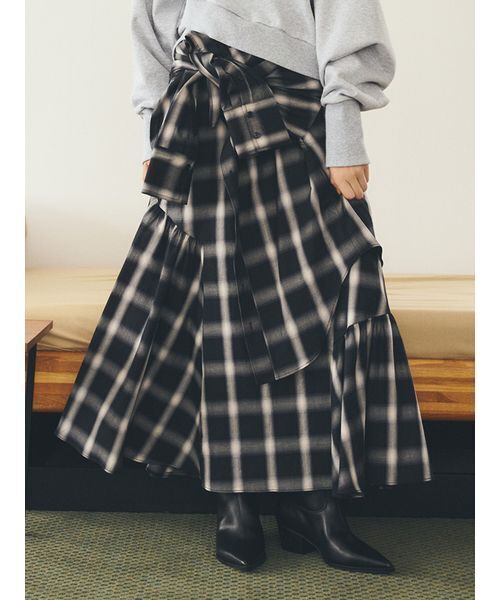 「FURFUR」 フレアスカート ONE SIZE ブルー レディース_画像4